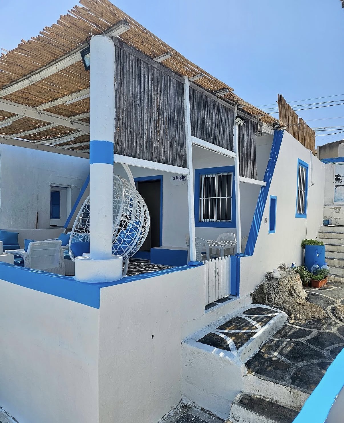 Exterior view of La Roche Chalet in Anfeh